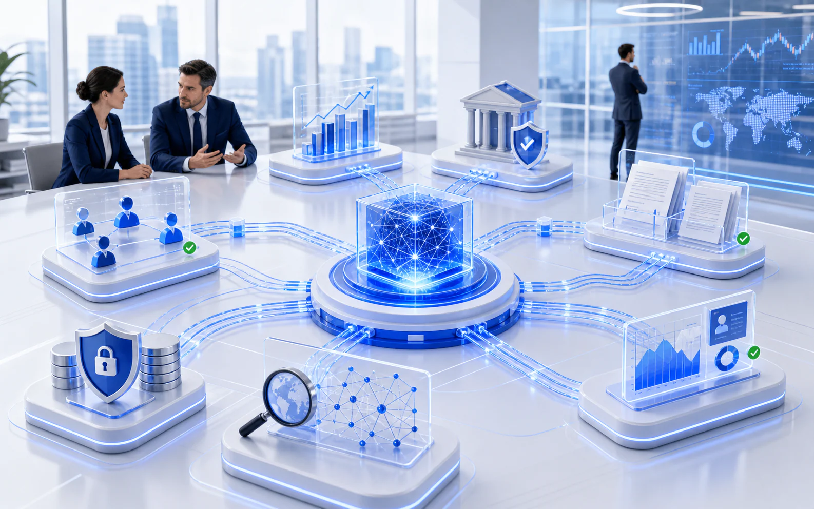 Financial Services AI automation and digital transformation environment